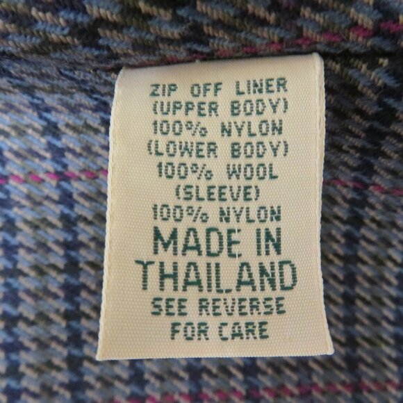 LL Bean 3 in 1 Jacket Womens XL Pink + Bucket Hat Long Trench Nylon Wool Rain - Picture 2 of 12